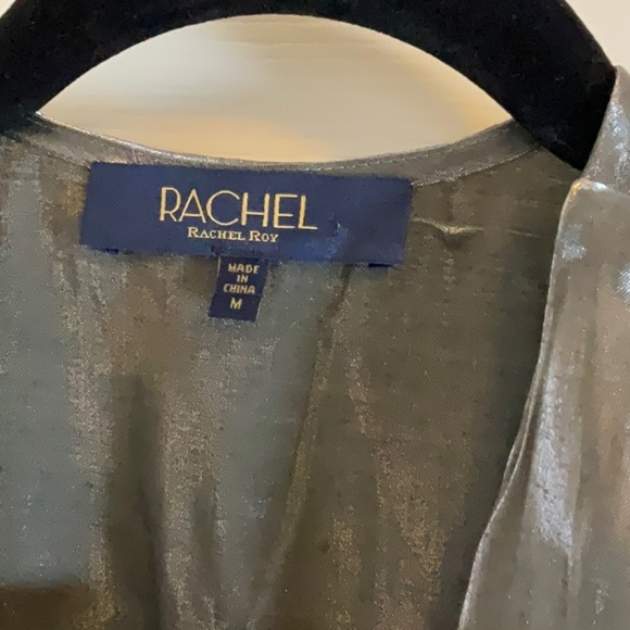 Rachel Roy Silver Sleeveless V-Neck Top size medium - Picture 6 of 12